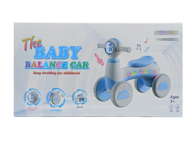 BABY BALANCE CAR W/LIGHT & MUSIC,RED/BLUE - HP1202571
