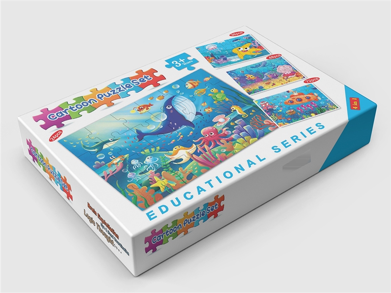 儿童进阶拼图4款装：24片+36片+48片+72片（4款统一尺寸：34X22.5CM) - HP1202696