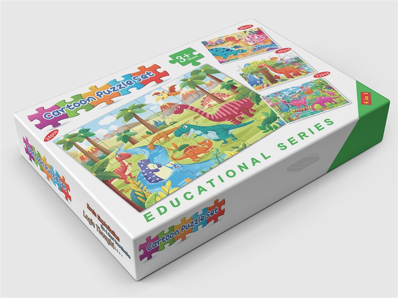 儿童进阶拼图4款装：24片+36片+48片+72片（4款统一尺寸：34X22.5CM) - HP1202697