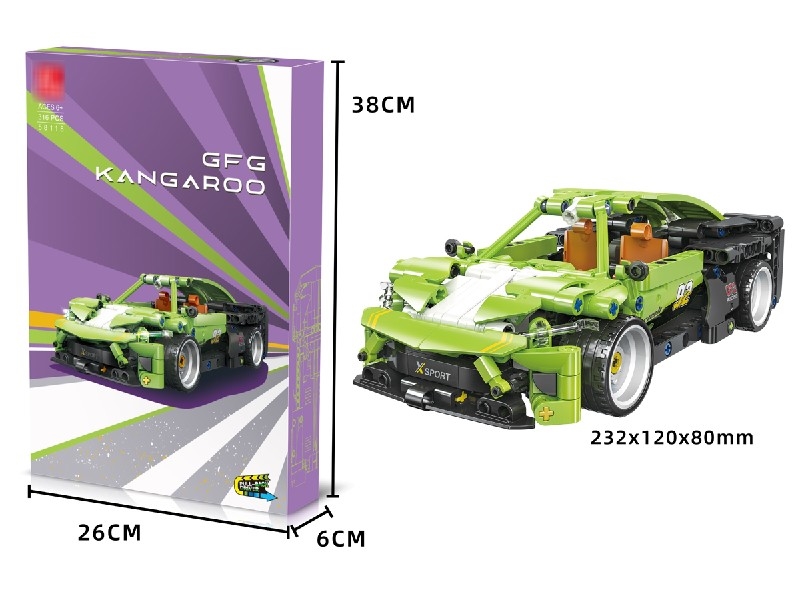 PULL BACK BUILDING BLOCK CAR 316PCS - HP1204812