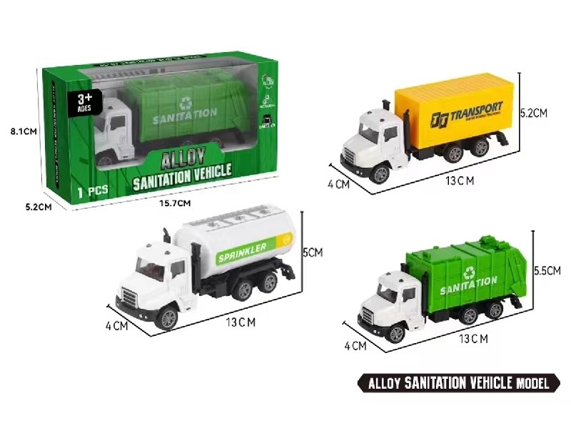 PULL BACK DIE-CAST SANITATION TRUCK - HP1204866