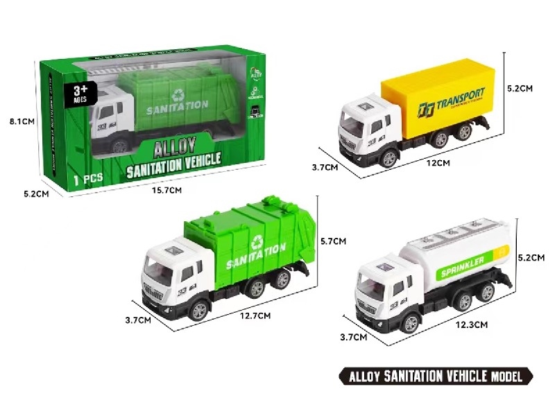 PULL BACK DIE-CAST SANITATION TRUCK - HP1204867