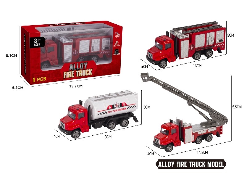 PULL BACK DIE-CAST FIRE ENGINE - HP1204868