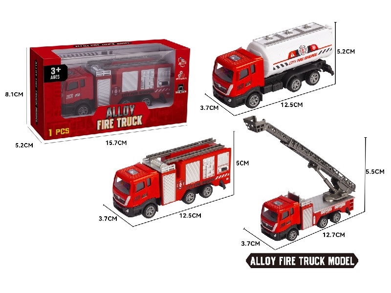 PULL BACK DIE-CAST FIRE ENGINE - HP1204869