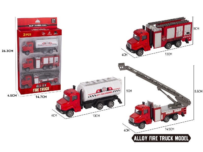 PULL BACK DIE-CAST FIRE ENGINE - HP1204878
