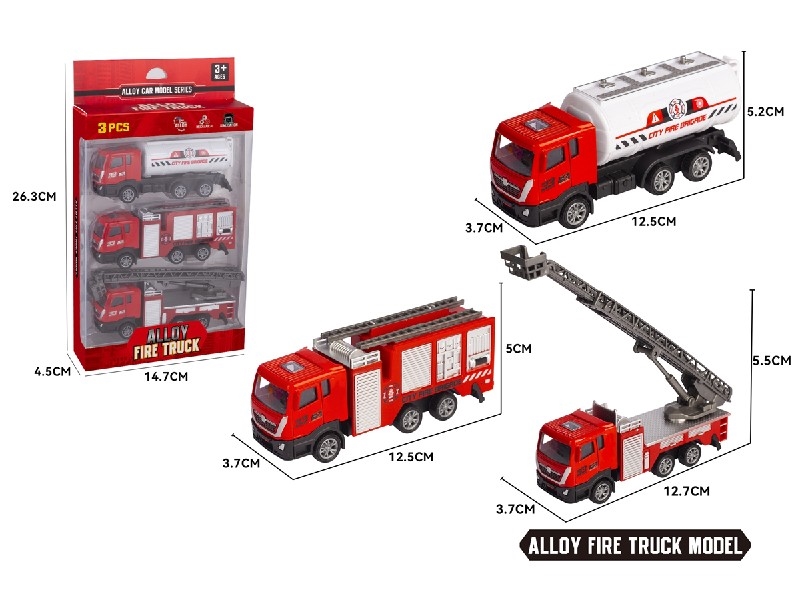 PULL BACK DIE-CAST FIRE ENGINE - HP1204879
