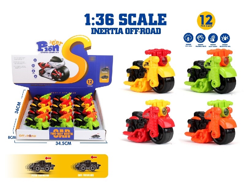FRICCTION MOTORCYCLE , 12PCS/DISPLAY BOX - HP1205210