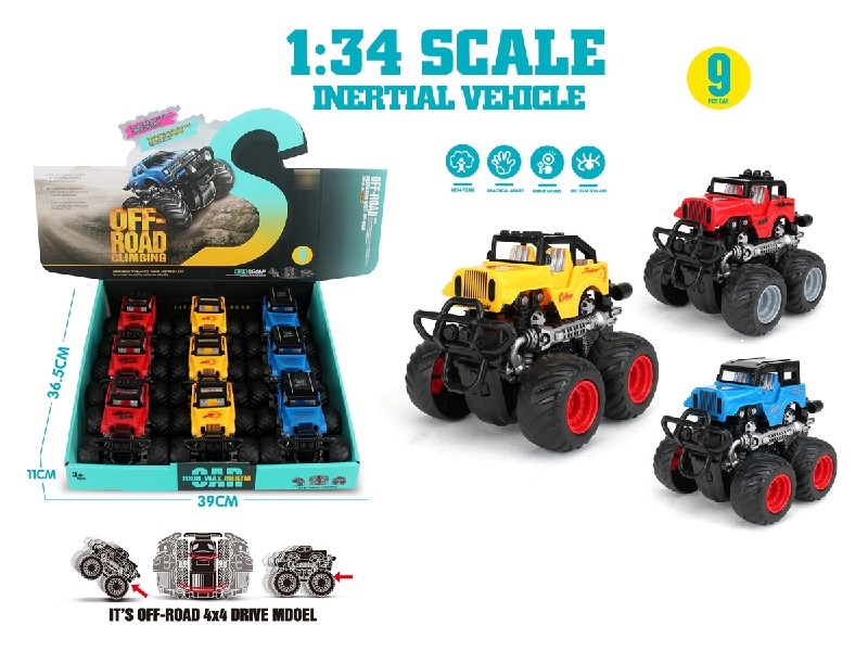 360°REVOLVE DOUBLE FRICTION STUNT CAR , 9PCS/DISPLAY BOX - HP1205229