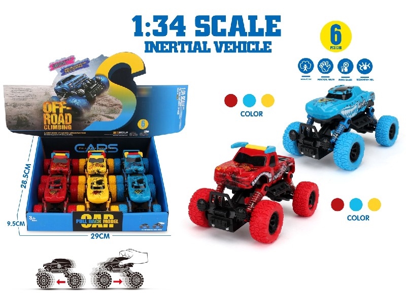 DOUBLE PULL BACK CLIMBING CAR , 6PCS/DISPLAY BOX - HP1205239