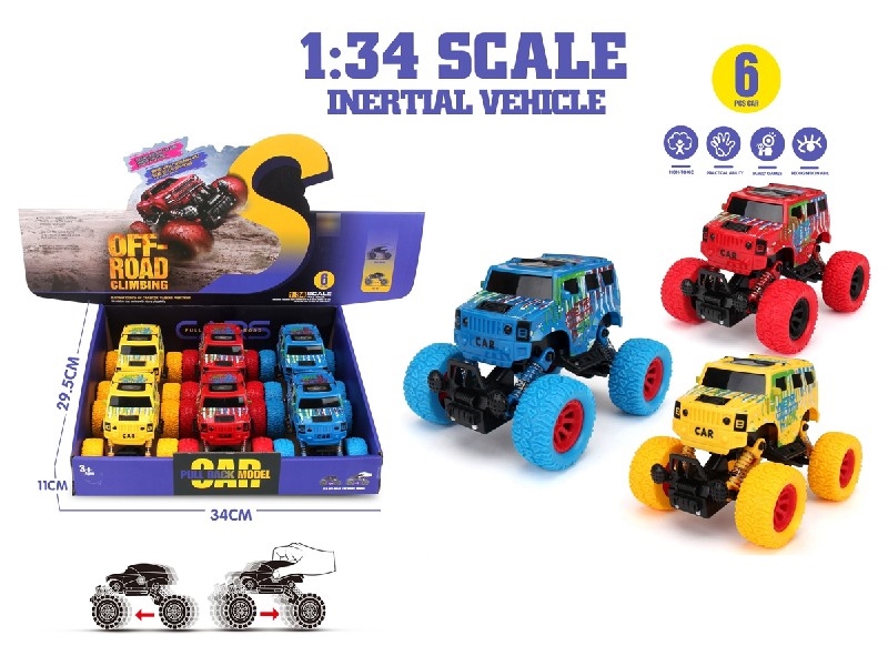 DOUBLE PULL BACK CLIMBING CAR , 6PCS/DISPLAY BOX - HP1205242