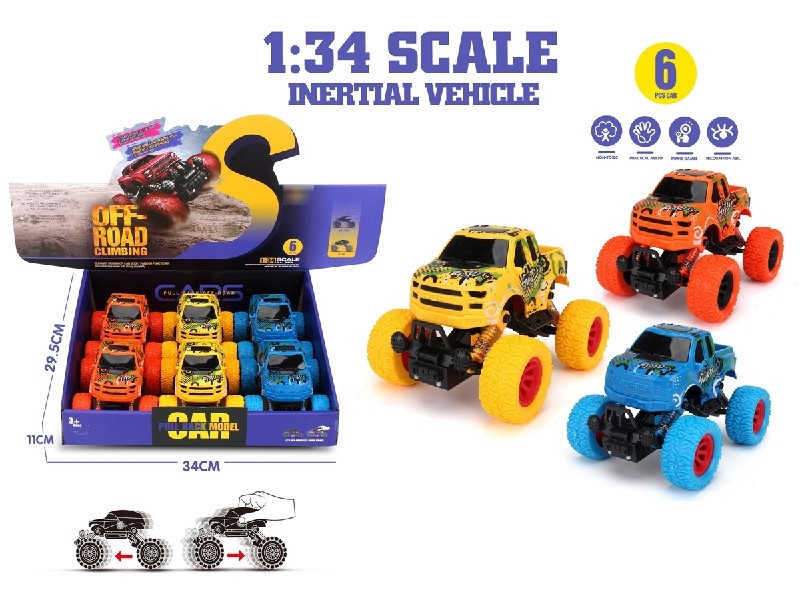 DOUBLE PULL BACK CLIMBING CAR , 6PCS/DISPLAY BOX - HP1205245