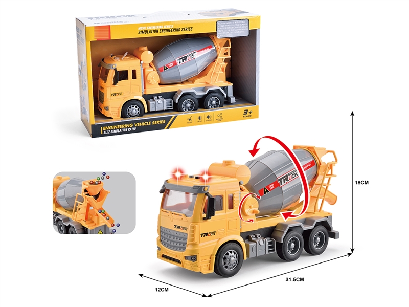 FRICTION CONSTRUCTION TRUCK W/LIGHT & MUSIC - HP1205751