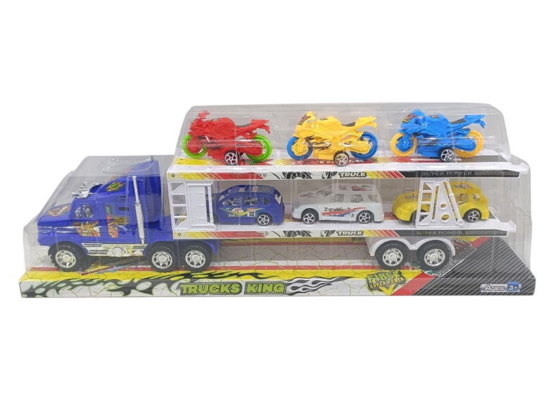 FRICTION TRUCK W/FREE WAY CONSTRUCTION TRUCK（RED/YELLOW/BLUE） - HP1206054