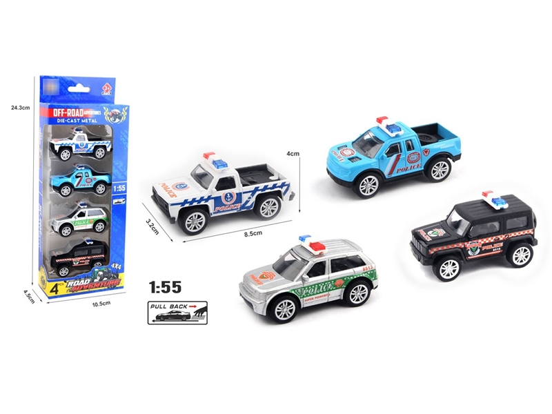 PULL BACK DIE-CAST POLICE CAR - HP1208168