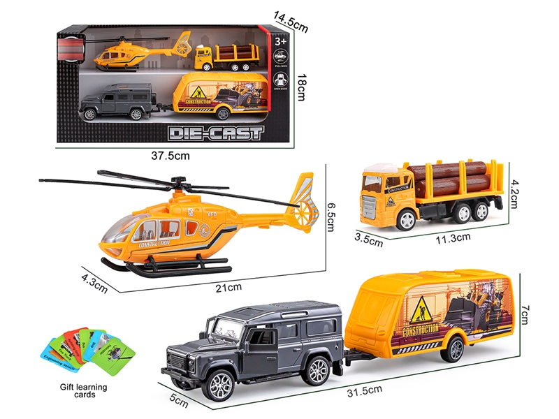 PULL BACK DIE-CAST CONSTRUCTION CAR SET - HP1208343