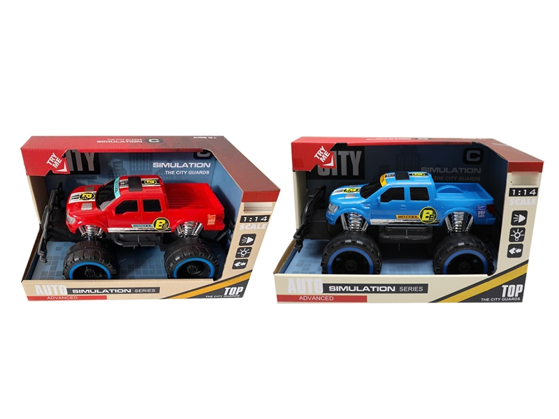 FRICTION STUNT CAR W/MUSIC & LIGHT，2COLOURS（INCLUDED BATTERY） - HP1208558