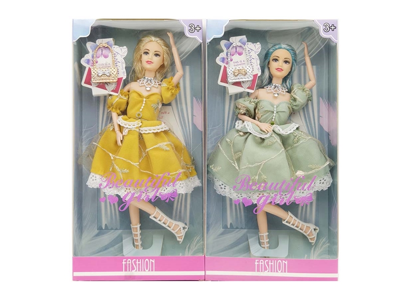 11寸实身11关节礼服芭比+包包 2色混装 - HP1209353