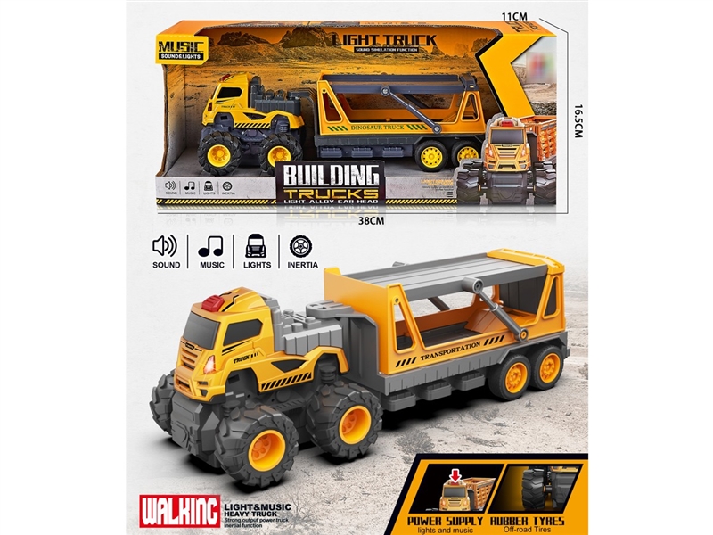 FRICTION DIE-CAST TRUCK W/LIGHT & MUSIC - HP1210397