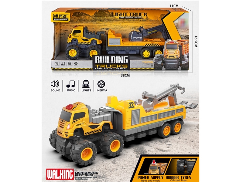 FRICTION DIE-CAST TRUCK W/LIGHT & MUSIC - HP1210398