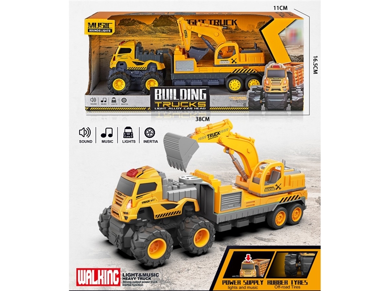 FRICTION DIE-CAST TRUCK W/LIGHT & MUSIC - HP1210399
