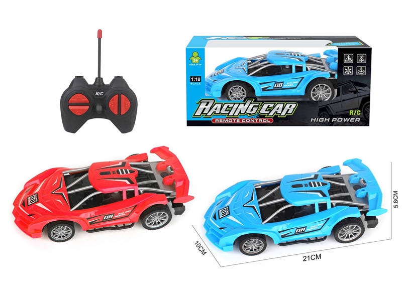 1:18 4-CHANNE R/C CAR (NOT INCLUDED BATTERY) RED/BLUE - HP1210651