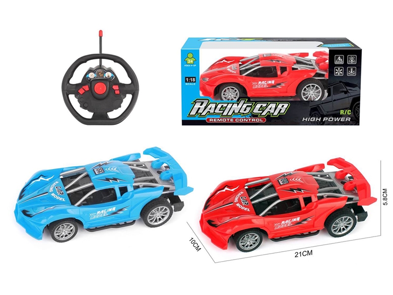 1:18 4-CHANNE R/C CAR (NOT INCLUDED BATTERY) RED/BLUE - HP1210652