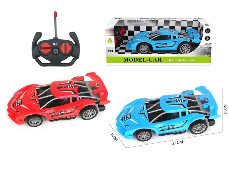 1:18 4-CHANNE R/C CAR (NOT INCLUDED BATTERY) RED/BLUE - HP1210656