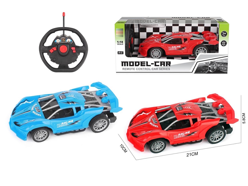 1:18 4-CHANNE R/C CAR (NOT INCLUDED BATTERY) RED/BLUE - HP1210658