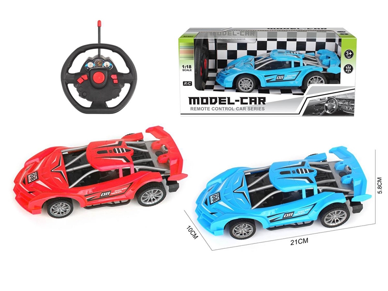 1:18 4-CHANNE R/C CAR (NOT INCLUDED BATTERY) RED/BLUE - HP1210660