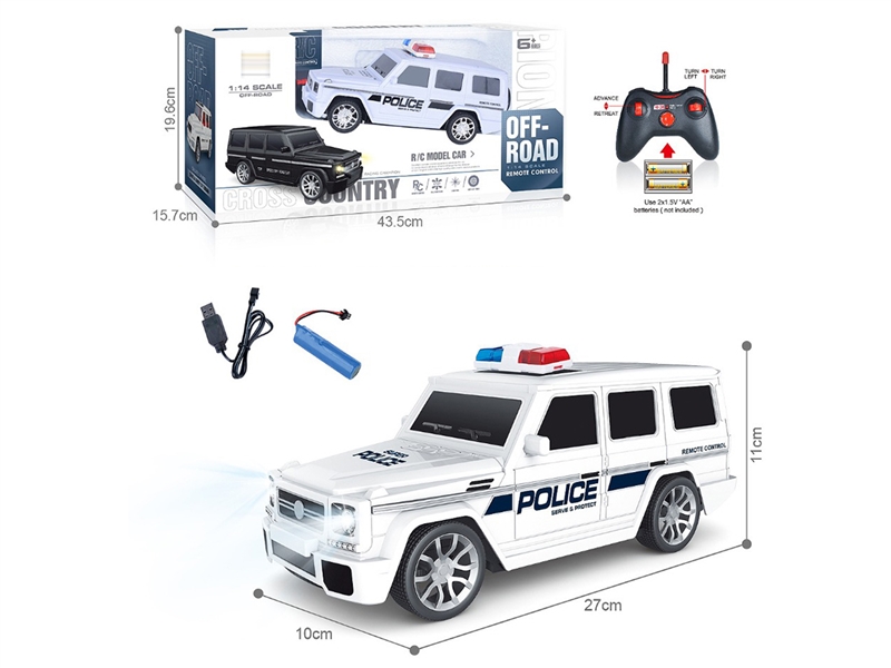 1:14 4-CHANNE R/C POLICE CAR（INCLUDED BATTERY）,2COLOUR - HP1211227