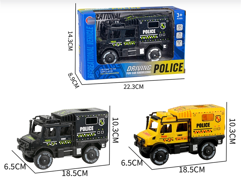 FRICTION  POLICE CAR，2COLOURS - HP1212331