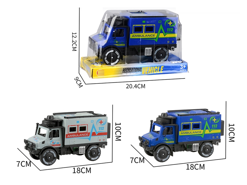 FRICTION AMBULANCE CAR，2COLOURS - HP1212335