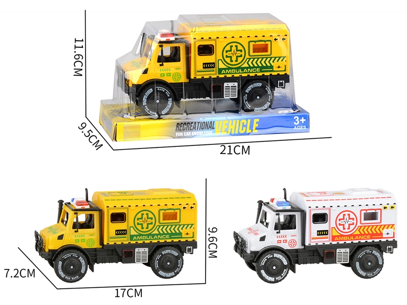 FRICTION AMBULANCE CAR，2COLOURS - HP1212339