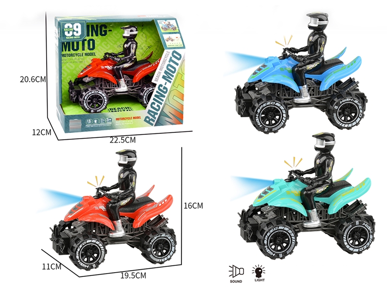 FRICTION MOTORCYCLE W/LIGHT & SOUND,3COLOURS - HP1212352