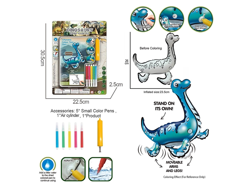 DINOSAURS HAND-PAINTED W/AIR CYLINDER - HP1213429