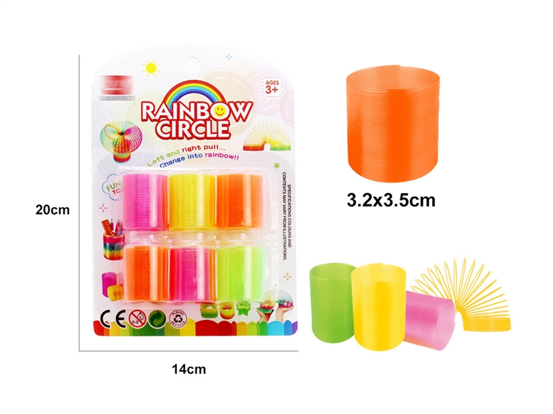 RAINBOW SPRING,6PCS,4 COLOURS - HP1213525