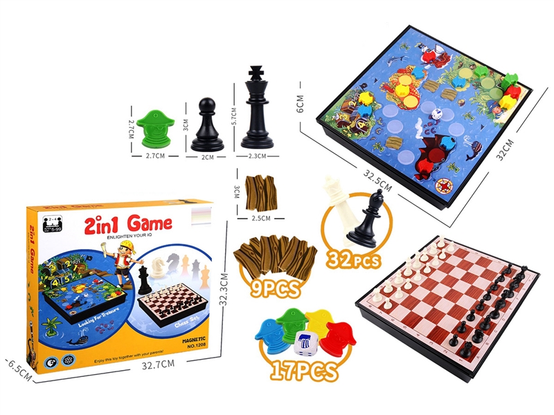 2 IN 1 MAGNETIC CHESS GAME - HP1214292