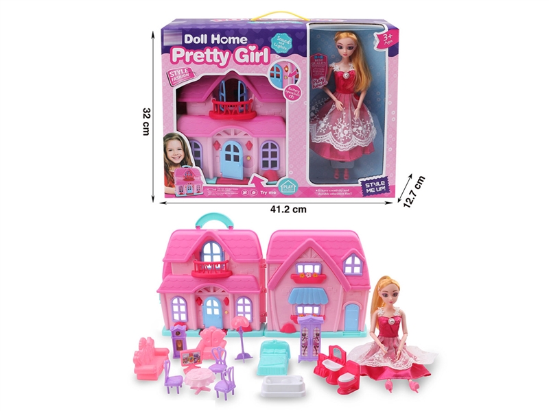 VILLA SET W/LIGHT & SOUND & DOLL - HP1214491