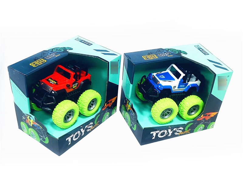 3CM DOUBLE FRICTION STUNT CAR RED/BLUE - HP1215763