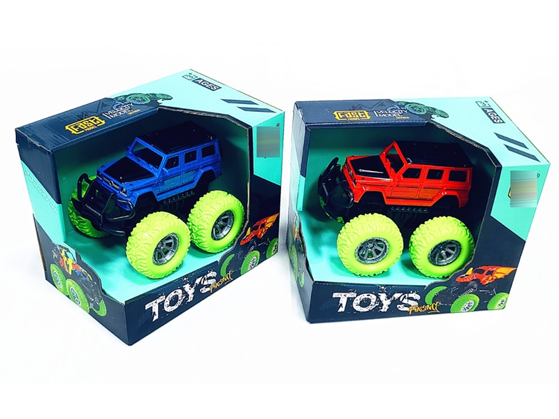 3CM DOUBLE FRICTION STUNT CAR RED/BLUE - HP1215766