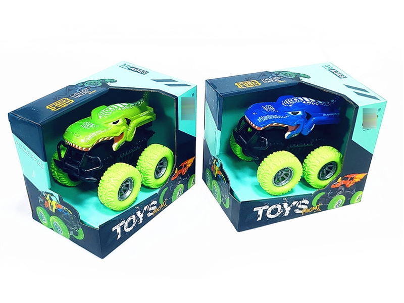 3CM DOUBLE FRICTION STUNT CAR BLUE/GREEN - HP1215773