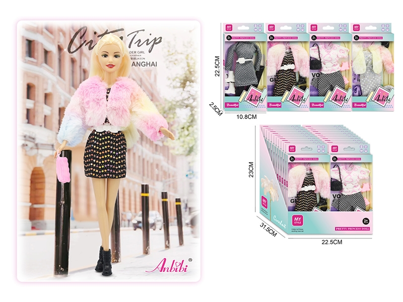 DOLLS CLOTHING,4ASST，24PCS/DISPLAY BOX - HP1216123