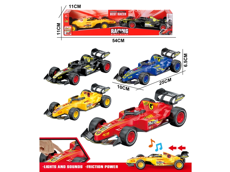 FRICTION FORMULA CAR W/LIGHT & SOUND (INCLUDED BATTERY, 4COLORS) - HP1216566