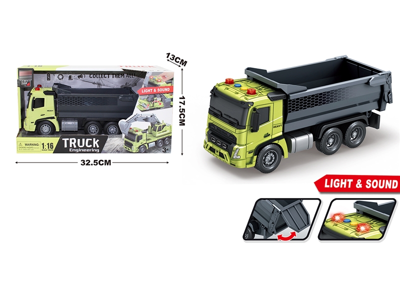 1:16 FRICTION CONSTRUCTION TRUCK W/LIGHT & SOUND - HP1216609