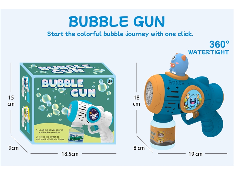 BUBBLE GUN W/LIGHT - HP1216780