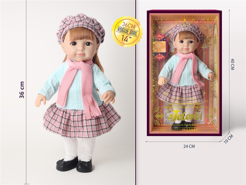 36CM COTTON BODY DOLL W/3D EYES - HP1216984