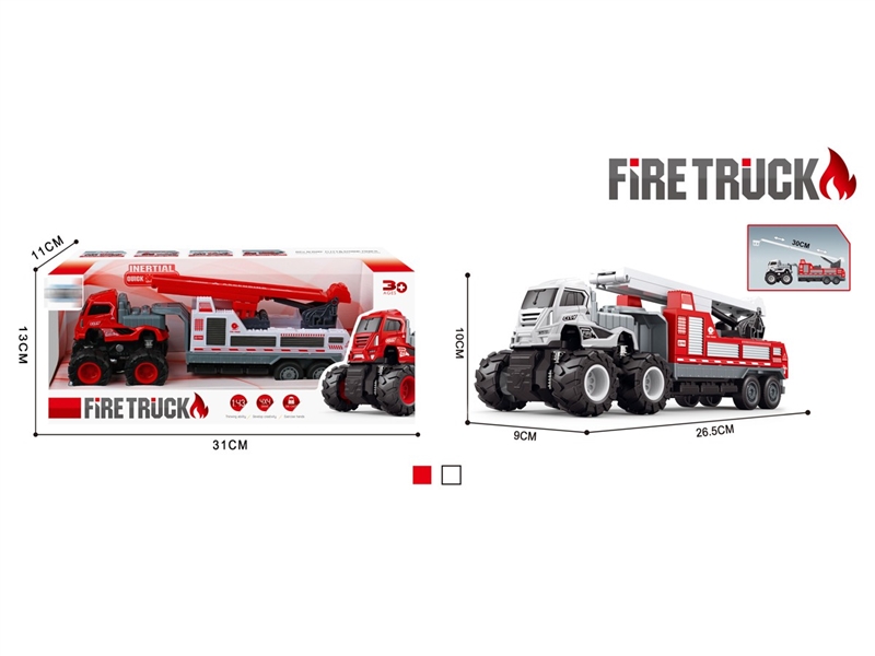 FRICTION DIE-CAST 4WD FIRE ENGINE - HP1217128