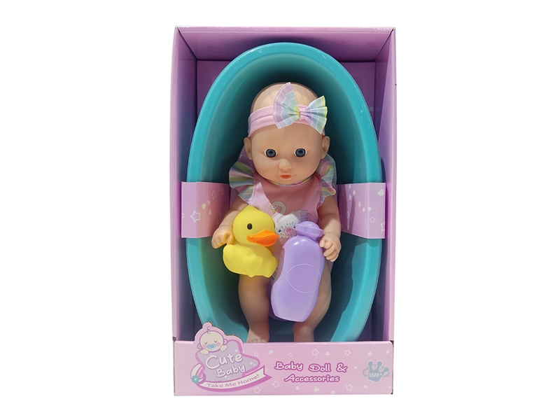 26CM RUBBER DOLL W/ACCESSORIES - HP1217328