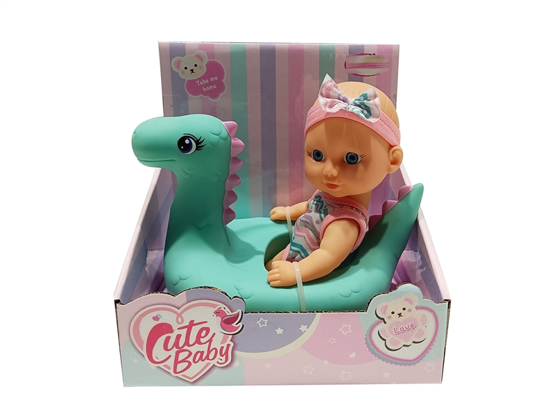 17CM RUBBER DOLL W/VINYL DINOSAUR - HP1217329