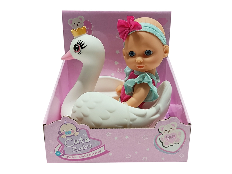 17CM RUBBER DOLL W/VINYL GOOSE - HP1217333